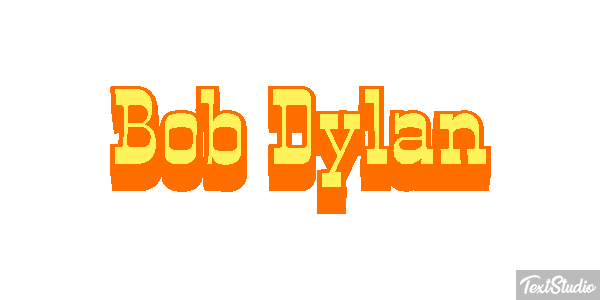 Bob Dylan Text effect