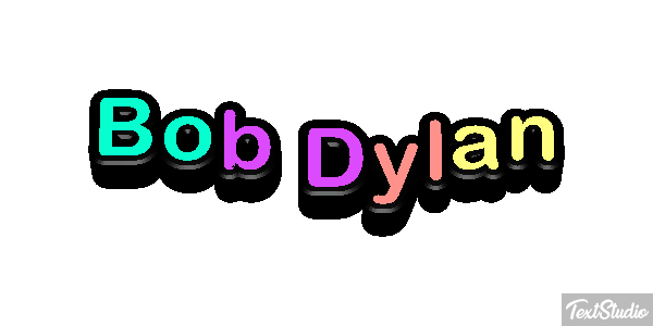Bob Dylan Text effect
