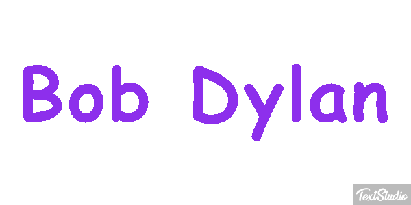 Bob Dylan Text effect