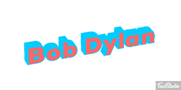 Bob Dylan Text effect
