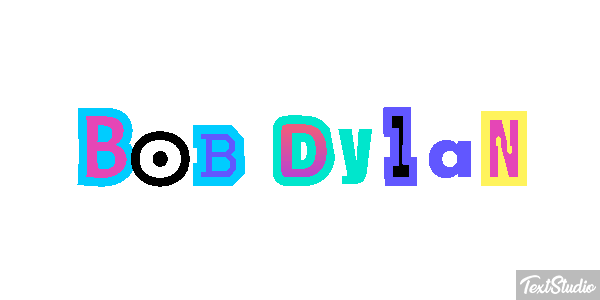 Bob Dylan Text effect