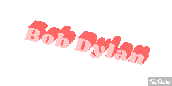 Bob Dylan Text effect