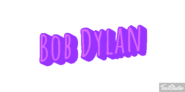 Bob Dylan Text effect