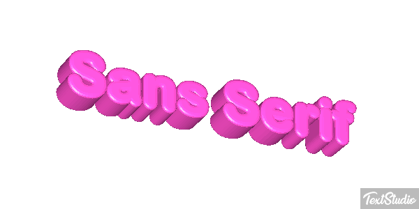 Sans Serif Text effect