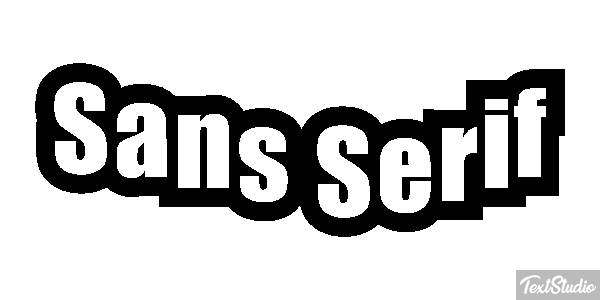 Sans Serif Text effect