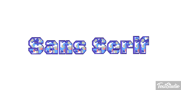 Sans Serif Text effect