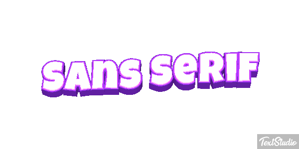 Sans Serif Text effect