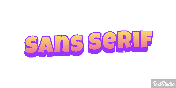 Sans Serif Text effect