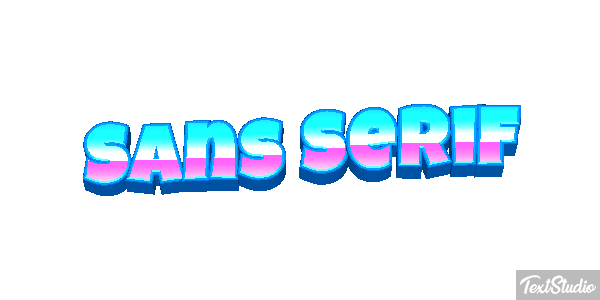 Sans Serif Text effect