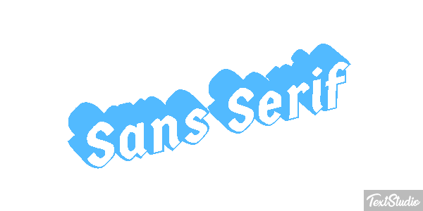 Sans Serif Text effect
