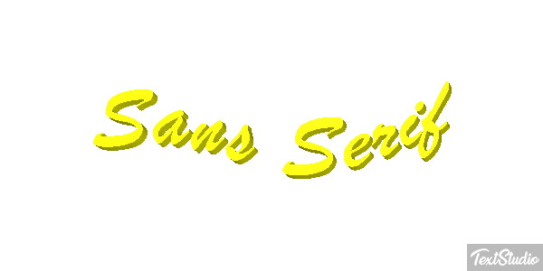 Sans Serif Text effect