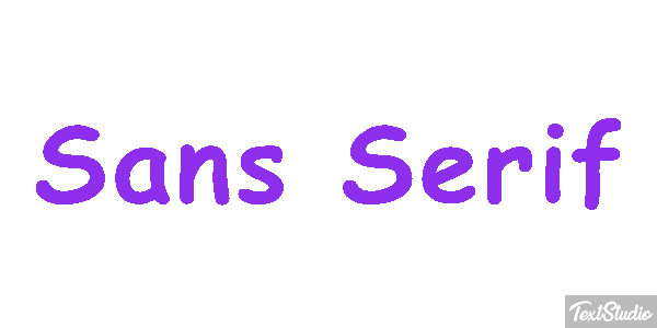Sans Serif Text effect