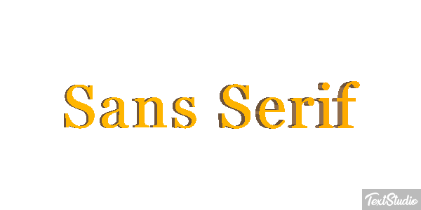 Sans Serif Text effect