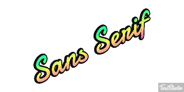 Sans Serif Text effect