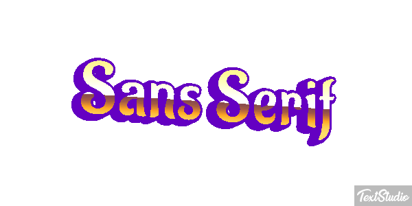 Sans Serif Text effect