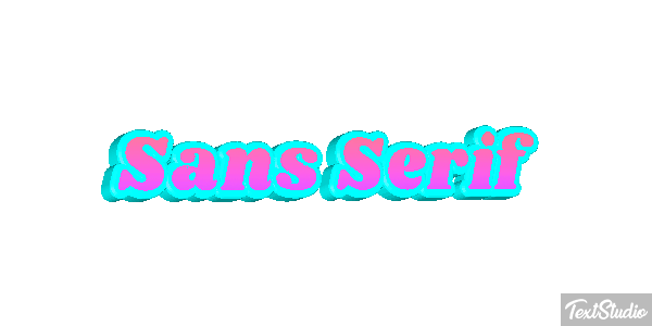 Sans Serif Text effect