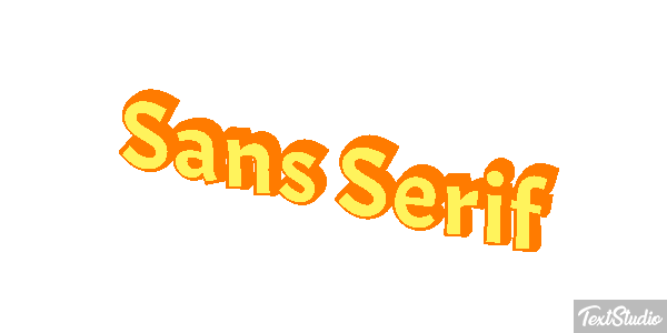 Sans Serif Text effect