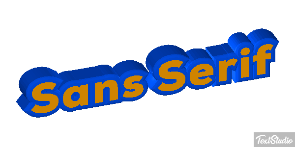 Sans Serif Text effect
