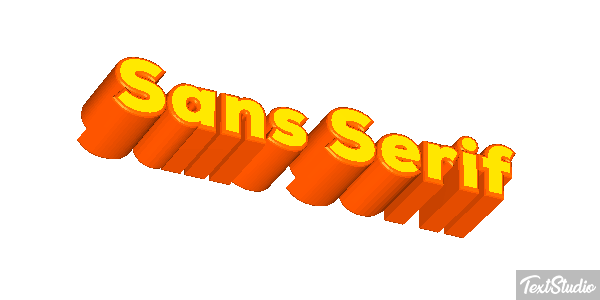Sans Serif Text effect