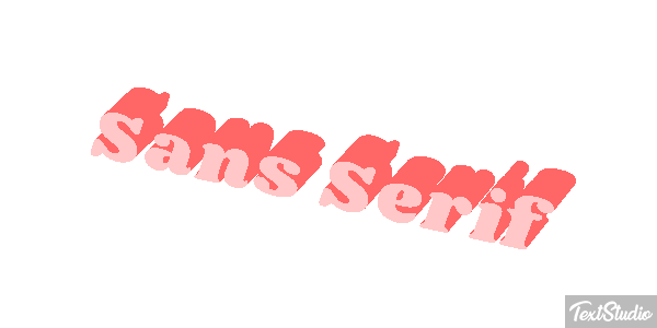 Sans Serif Text effect