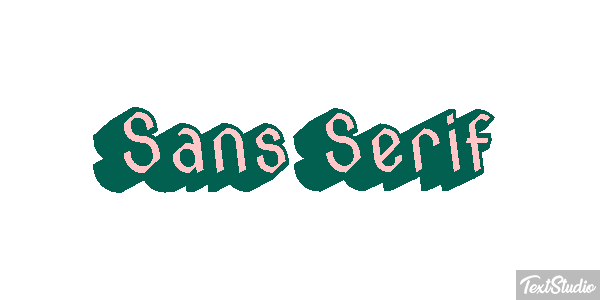 Sans Serif Text effect