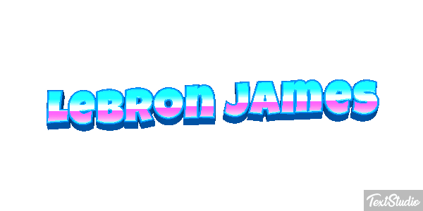 Lebron James Effetto testo