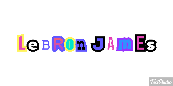Lebron James Effetto testo