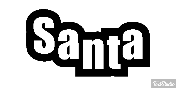 Santa Effet de texte