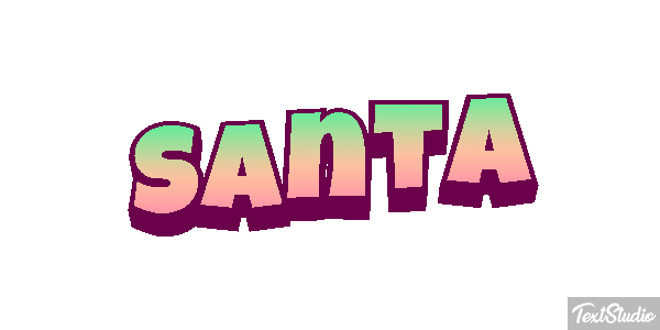 Santa Effet de texte