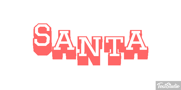 Santa Effet de texte
