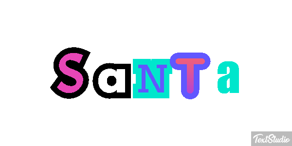Santa Effet de texte