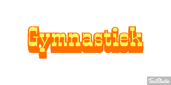 Gymnastiek Tekst effect