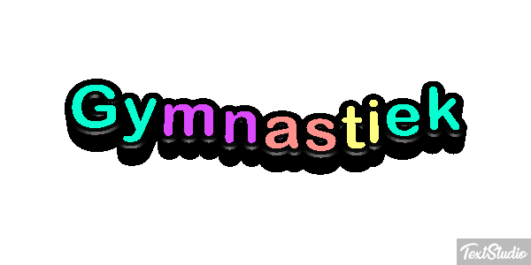 Gymnastiek Tekst effect