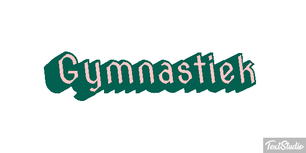 Gymnastiek Tekst effect