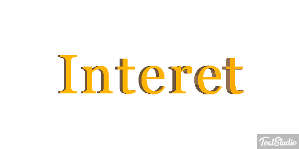 Intérêt Effet de texte