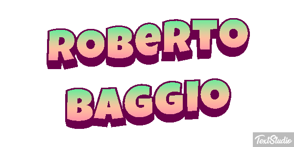 Roberto Baggio Text effect