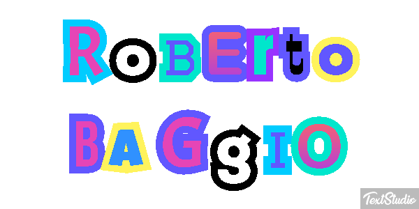 Roberto Baggio Text effect