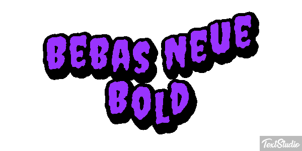 Bebas Neue Bold Efeito do texto
