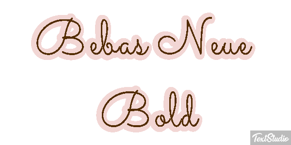Bebas Neue Bold Efeito do texto