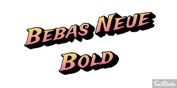 Bebas Neue Bold Efeito do texto