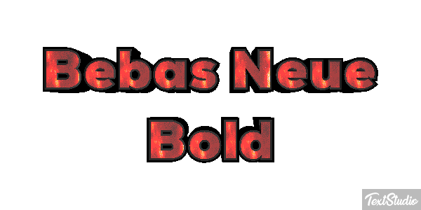 Bebas Neue Bold Efeito do texto