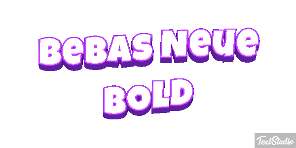 Bebas Neue Bold Efeito do texto
