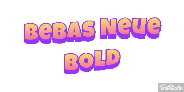 Bebas Neue Bold Efeito do texto