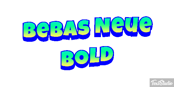 Bebas Neue Bold Efeito do texto