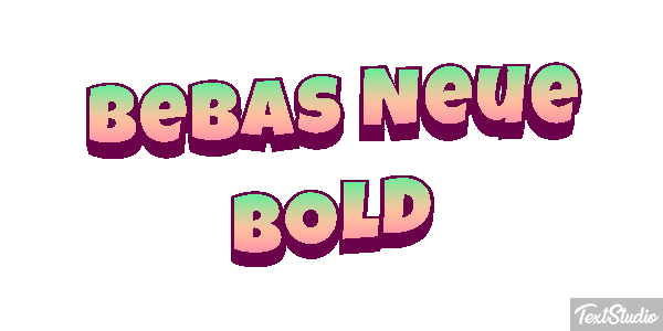Bebas Neue Bold Efeito do texto