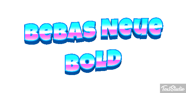Bebas Neue Bold Efeito do texto