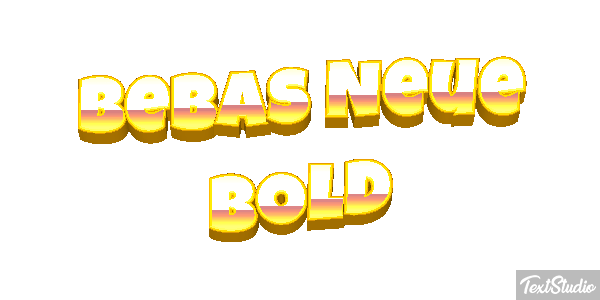Bebas Neue Bold Efeito do texto