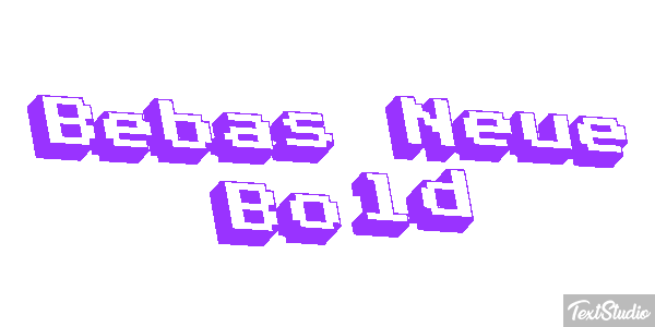 Bebas Neue Bold Efeito do texto