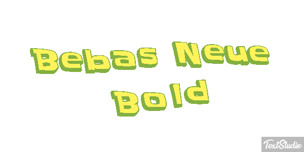 Bebas Neue Bold Efeito do texto