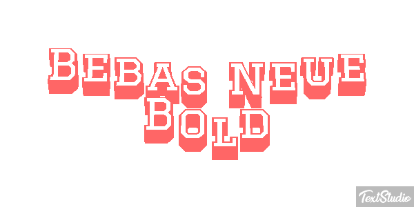 Bebas Neue Bold Efeito do texto